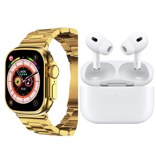 ultra 2 gold watch with air pods